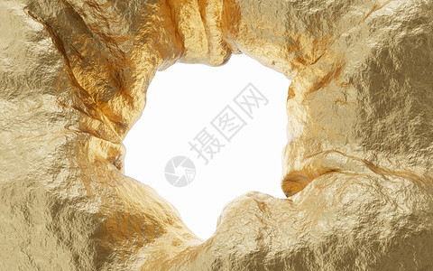 黄金和粗糙的纹理 三维解释阴影石头反光材料黄色岩石渲染奢华反射金子图片