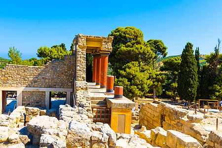 最高视图 希腊石头纪念碑全景建筑天空遗产考古学历史性太阳旅行图片