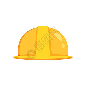 以平板风格建造头盔图标 安全帽矢量显示在孤立背景上 工人帽子标志商业概念 笑声插图建筑师装修技术员矿工工业危险建设者字形矿业图片