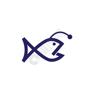 Angler鱼标志荒野公司捕食者海鲜乐趣艺术游戏运动钓鱼海洋图片