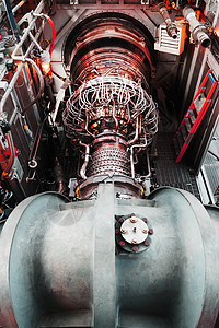 气轮涡轮机发电机 单元中带有涡轮充电器总计划图片