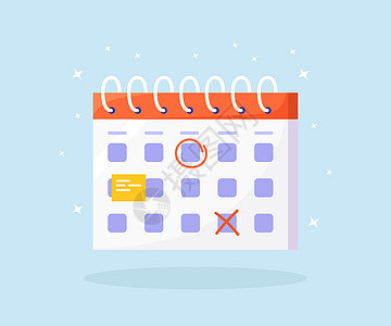 日历图标 标记日期 日程 计划 商务会议和组织过程 时间管理和生活事件通知 备忘录提醒 工作计划图片