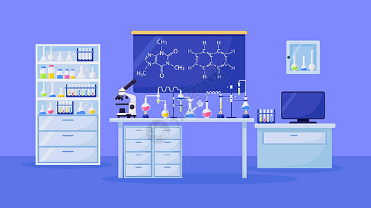 用于研究 分析的化学实验室 化学教室里的科学设备 显微镜 装有有毒液体的烧瓶 微生物学中的药物实验 医学实验室图片