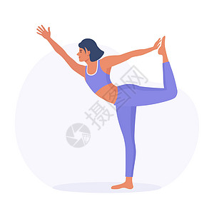 练习瑜伽姿势的女人 舞王 苗条活泼的年轻女孩在做瑜伽 健身运动 穿着运动服和瑜伽裤的人锻炼 健康的生活方式图片