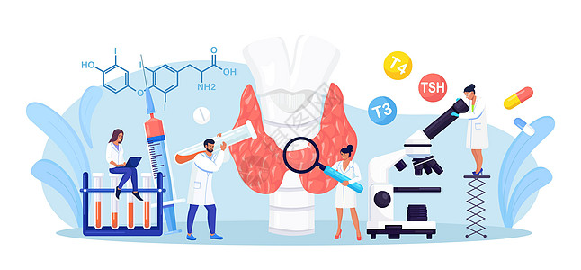 视功能检查内分泌学家诊断和治疗人类甲状腺 医生对激素进行血液检查 甲状腺功能减退症 甲状腺功能亢进症的概念 甲状腺检查 健康医疗代谢咨询疾设计图片