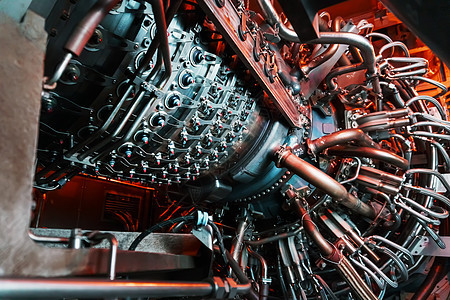 具有反应燃料供应系统的高技术燃气涡轮机部件引擎机械工厂发动机喷射工程技术压缩机运输飞机图片