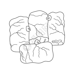 卓玛 tolma sarma 用米饭和肉酿葡萄叶 希腊传统食物 矢量手绘插画 菜单咖啡馆 小酒馆 餐厅的设计元素传单草图横幅午餐图片