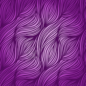 矢量颜色抽象的手绘毛发图案 有波浪和云彩紫色坡度织物装饰线条海洋蓝色纺织品头发卷曲图片