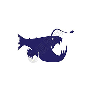 Angler鱼标志运动卡通片乐趣公司标识游戏艺术钓鱼海洋捕食者图片