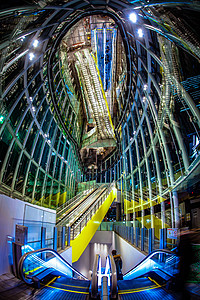 涉谷车站入口街景景观建筑学建筑照明商业玻璃楼梯地铁交通图片