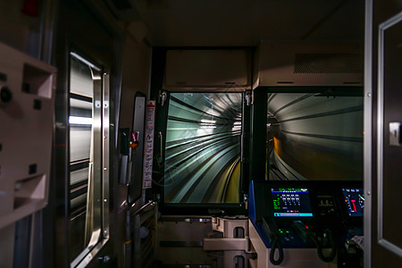 仙台市地铁 从驾驶座上看到的景象电力隧道后勤环境城市船运机车火车窗户照明图片