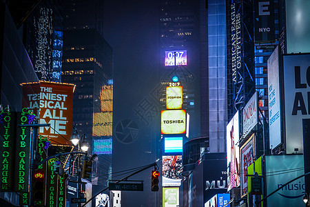 纽约时报广场夜景TIMESQUARE动画旅游市中心商业夜景电脑景观展示标牌时代图片