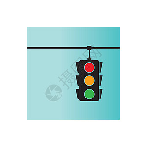 灯光交通图标元素路口红绿灯危险控制速度黑色绿色运输黄色图片
