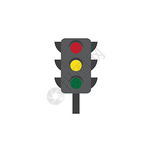 灯光交通图标警告禁令信号黑色指导元素插图红绿灯安全绿色图片