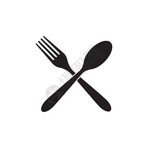 叉勺刀图标刀具咖啡店金属团体食物餐厅服务勺子早餐用餐图片
