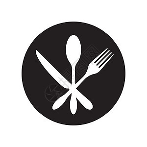 叉勺刀图标午餐烹饪工具厨房金属用餐咖啡店餐厅盘子团体图片