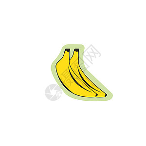 香蕉香蕉徽标杂货商食物小吃热带丛林养分店铺厨房午餐插图图片