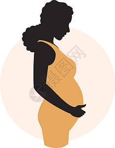 一位年轻孕妇的轮廓图片