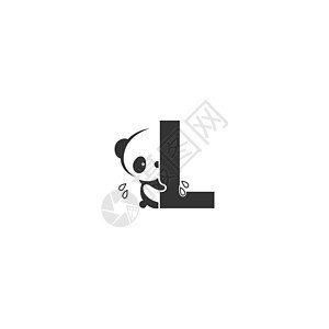 字母L标志插图后面的Panda图标图片