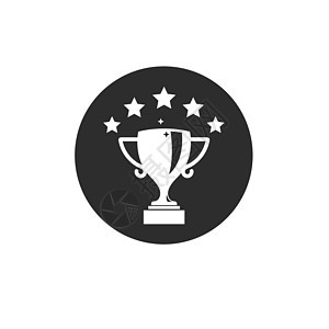Trophy 插图矢量图标设计庆典竞赛黄色高脚杯胜利运动仪式锦标赛勋章星星图片