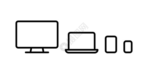 白背景上隔离空白屏幕保护器的智能手机 平板电脑 笔记本电脑和计算机 库存矢量概要插图图片