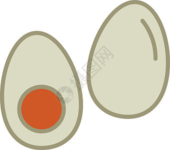 填入的卵蛋大纲图标矢量图片