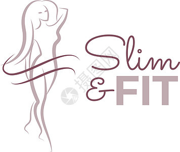 与瘦弱妇女一道的一线艺术标志身份温泉标识控制减肥节食运动体操腰部饮食图片