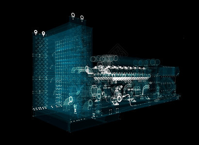 大型工业柴油发电机 能源概念CEF界面燃气力量压缩显示器活塞柴油机圆柱数据网络背景图片