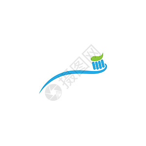 保护细胞牙刷图标徽标标识设计模板插图诊所浴室微笑凹痕口服药品卫生牙膏刷子牙医插画
