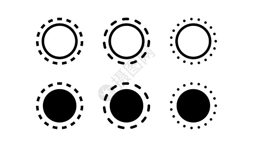 用于图形和网页设计的白色背景上的太阳图标 大黑太阳图标设置隔离在白色背景图片