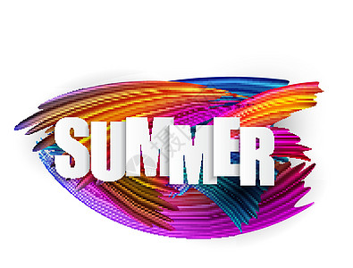 抽象光谱笔触纹理艺术夏季背景 它制作图案矢量阳光刷子季节横幅太阳水彩墙纸标识中风销售图片