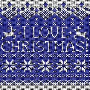 我爱圣诞节 斯堪的纳维亚无缝编织式与鹿卡片驯鹿奇思妙想季节明信片织物针织品手工羊毛墙纸图片