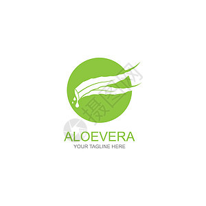 Aloe vera 标志矢量润滑模板化妆品皮肤药品叶子标识草本植物芦荟生态沙龙凝胶图片