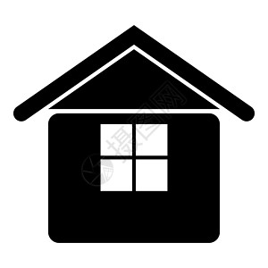 Home 图标黑颜色矢量插图图像平板样式住宅建筑公寓服务黑色财产大厦图片