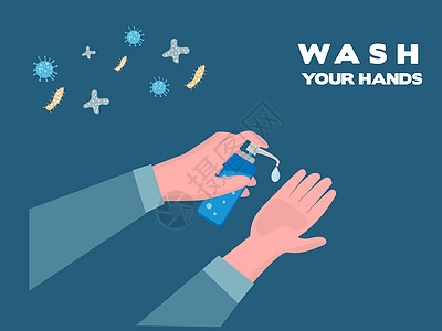 预防COVID19或疾病的概念 用凝胶洗手干净专注成人防腐剂人体洗手液病原体打扫家庭生活医疗瓶子图片