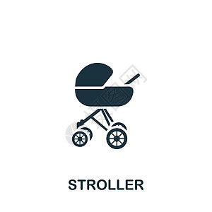 婴儿车图标 用于模板 网页设计和信息图形的单色简单婴儿车图标女孩家庭运输母性父母摇篮新生保姆童年奶嘴图片