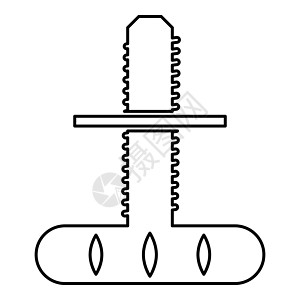 家具腿可调整的支撑轮廓轮廓轮廓线图标黑色矢量插图图像薄平板样式图片