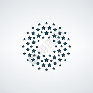 摘要圆形半通星点 恒星Logo设计 白色背景上孤立的种群矢量说明星星漩涡公司科学圆圈地球黑色全球插图卡片图片