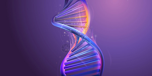 抽象DNA模型的双螺旋结构图片