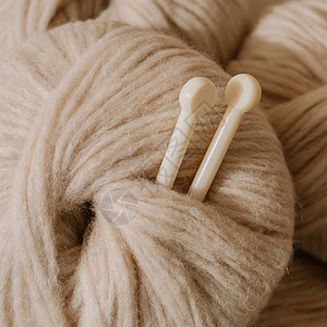 美甲海藻丁烷 关上纺织品羊毛球羊驼米色编织工艺手工木头婴儿小麦图片
