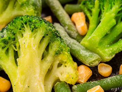 冷冻的蔬菜花椰菜花椰子玉米绿豆小吃烹饪扁豆食物饮食维生素团体内衬图片