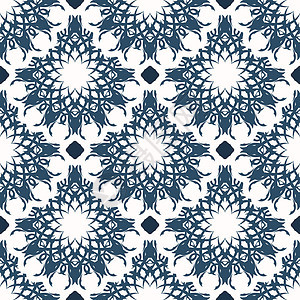 与会标的无缝模式 背景为白色和蓝色 适合明信片 面纱插图创造力风格织物样本纺织品波浪状螺旋装饰品墙纸漩涡图片