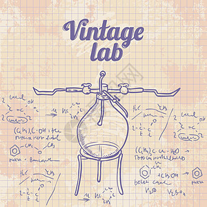 旧化学实验室传病媒背景情况艺术品蒸馏绘画科学乐器棕褐色玻璃器皿测试化学品图片