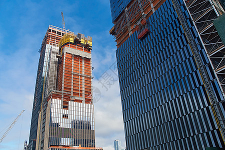 纽约日间正在建造的摩天大楼 在纽约市图片