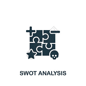 Swat 分析图标 用于模板 网络设计和信息图的单色简单图标商业花瓣企业战略小册子肌肉公司路口报告优势图片