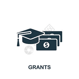 属性图标 用于模板 网络设计和信息图的单色简单图标资质贷款奖学金保修文凭现金大学中风质量教育图片