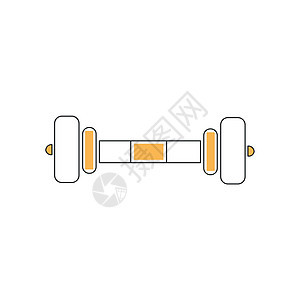 白色背景孤立的微薄线条图标运动哑铃     矢量网络锻炼活动标识力量肌肉训练举重金属健身房图片