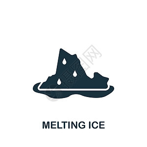 熔冰图标 用于模板 网络设计和信息图的单色简单图标标识牛奶涂鸦流动液体插图立方体奶油冻结艺术图片