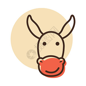 驴图标 它制作图案的农场动物矢量插图食物骡子家畜驴子马术屁股哺乳动物农业图片