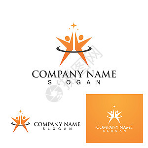 Star Logo 模板矢量徽章人物品牌商业祷告身体环境健康运动瑜伽背景图片